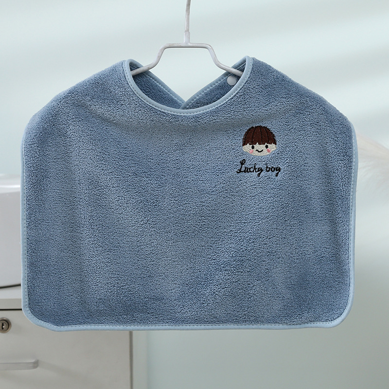 Toalla de lavado para niños absorbente Babero infantil babero del bebé kindergarten comer babero engrosada Toalla de cara