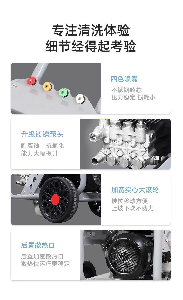 Zhexing Free Shipping High-Pressure Cleaning Machine, Powerful and Ultra-Large Power Commercial Industrial Smart Car Washing Machine, Fully Automatic High-Pressure Pump