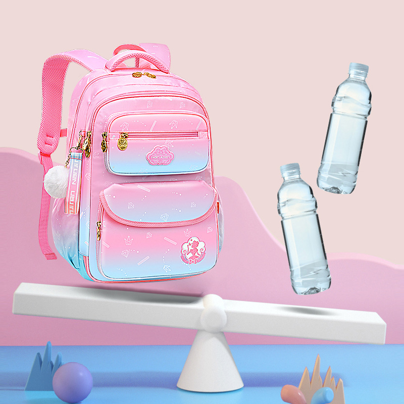 Nueva Escuela Primaria estudiante schoolbag niñas 1-6 grado ultraligero reducción de la carga de la columna vertebral protección mochila niñas niños mochila