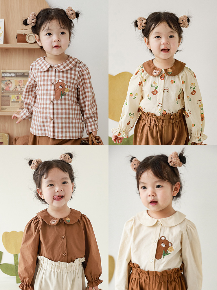 Qiu Duo Meng Children's Bear Series Suit Spring and Autumn New Girls Korean Style Vest Jacket Baby Fashion Shirt Qiu Duo Meng Children's Bear Series Suit Spring and Autumn New Girls Korean Style Vest Jacket Baby Fashion Shirt