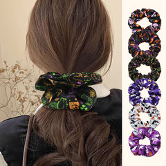 新しいハロウィン雰囲気大腸ヘアリングクロスボーダーホット販売女性の豚腸リングポニーテール高弾性ヘアリング帽子バッチ