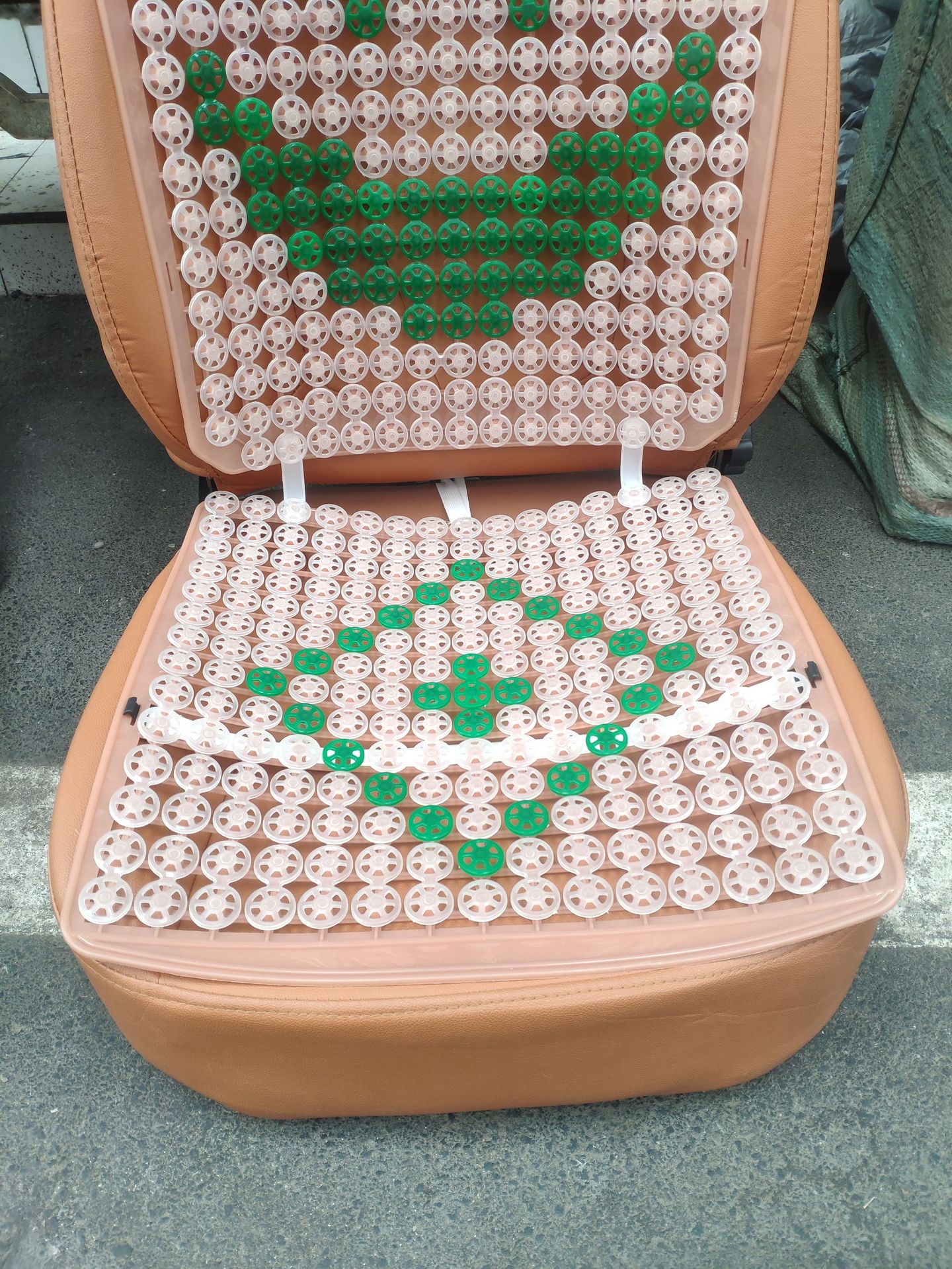Summer Car Cushion Plastic Double Layer Chinese Knot Cushion Large Truck Universal Smiley Seat Cushion Breathable Cool Mat Jiefang J6