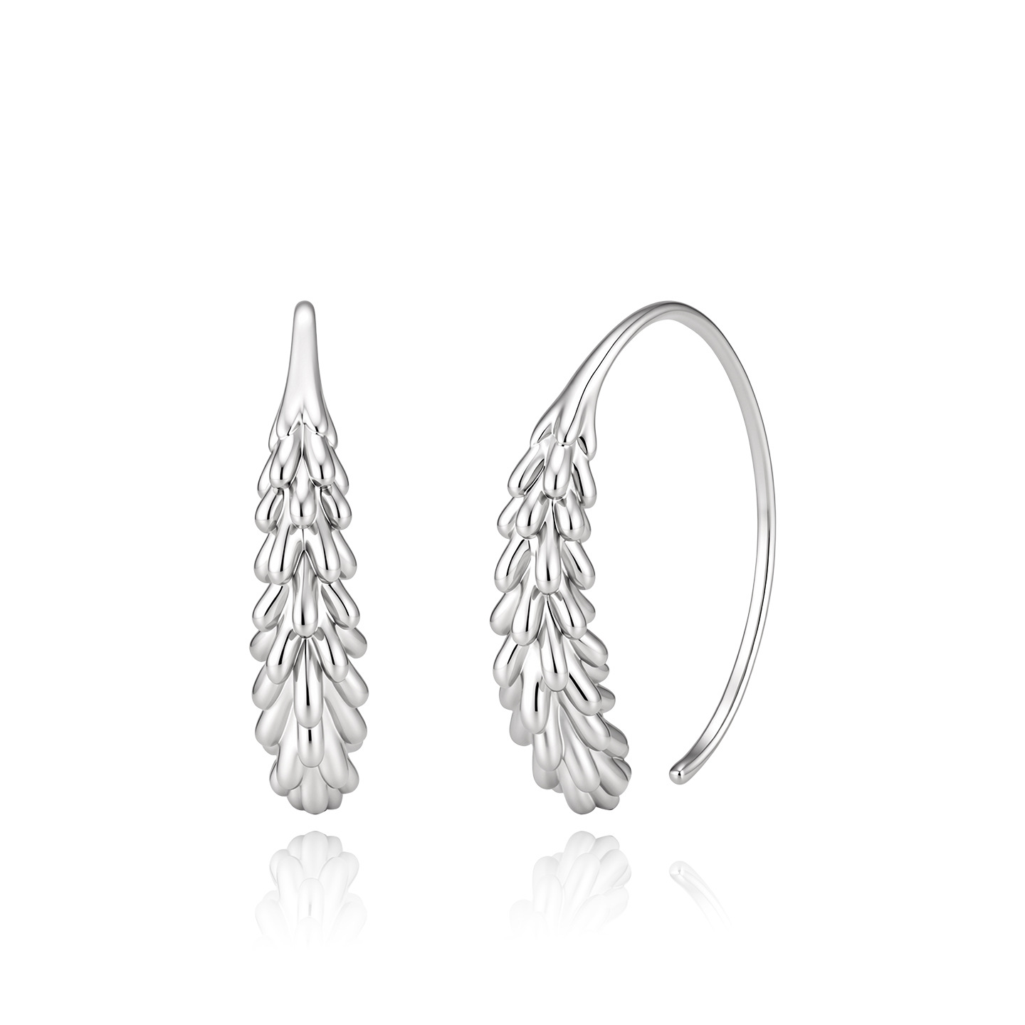 Xuping nicho personalidad aretes de orejas de trigo estilo fácil diseño aretes grandes en forma de C Europa y América aretes transfronterizos al por mayor