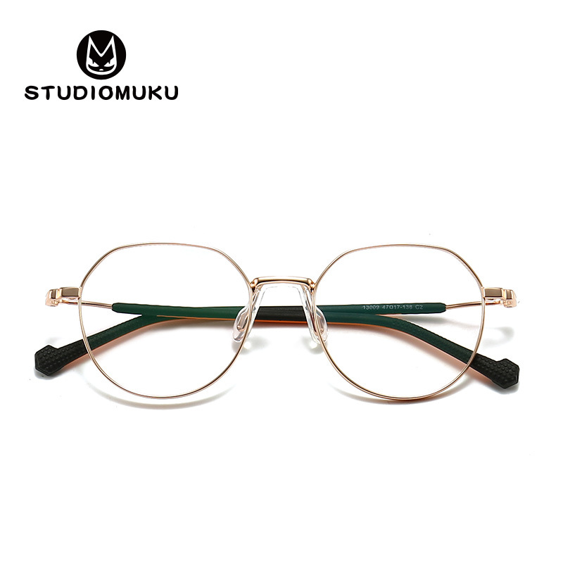 STUDIOMUKU Muku niños gafas Marco Ultra-ligero miopía gafas marco retro artístico gafas de cara pequeña marco