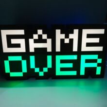 GAME  OVER 灯七彩字灯发声游戏灯小夜灯LED灯USB发光字灯礼品