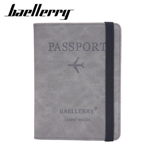 Baellerry's new unisex RFID passport bag cross-border frosted travel document simple anti-magnetic card bag