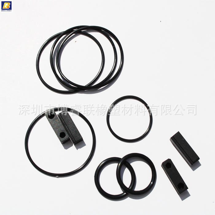 不规则导电衬垫 碳黑材质防水密封O型圈 多尺寸导电密封衬垫