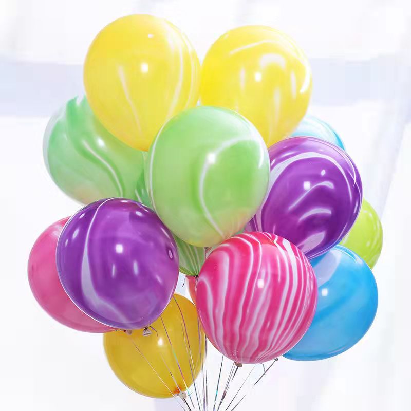 Manufacturer Caiyun Agate Balloon Latex Balloon Children's Birthday Party Wechat Business Promotion Decorative Festival Balloon
