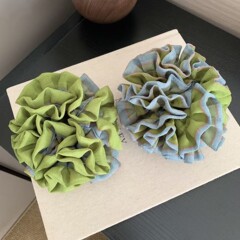 绿野仙踪～面料随机花边褶皱头绳绣球花大肠发圈丸子头2025秋冬新