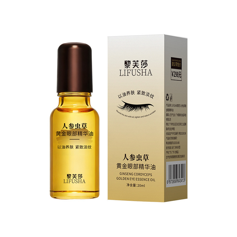 Lifusa Ginseng Cordyceps Golden Eye Essence Oil Hidratación Humectante Firming Desalination Eye Line Factory Wholesale