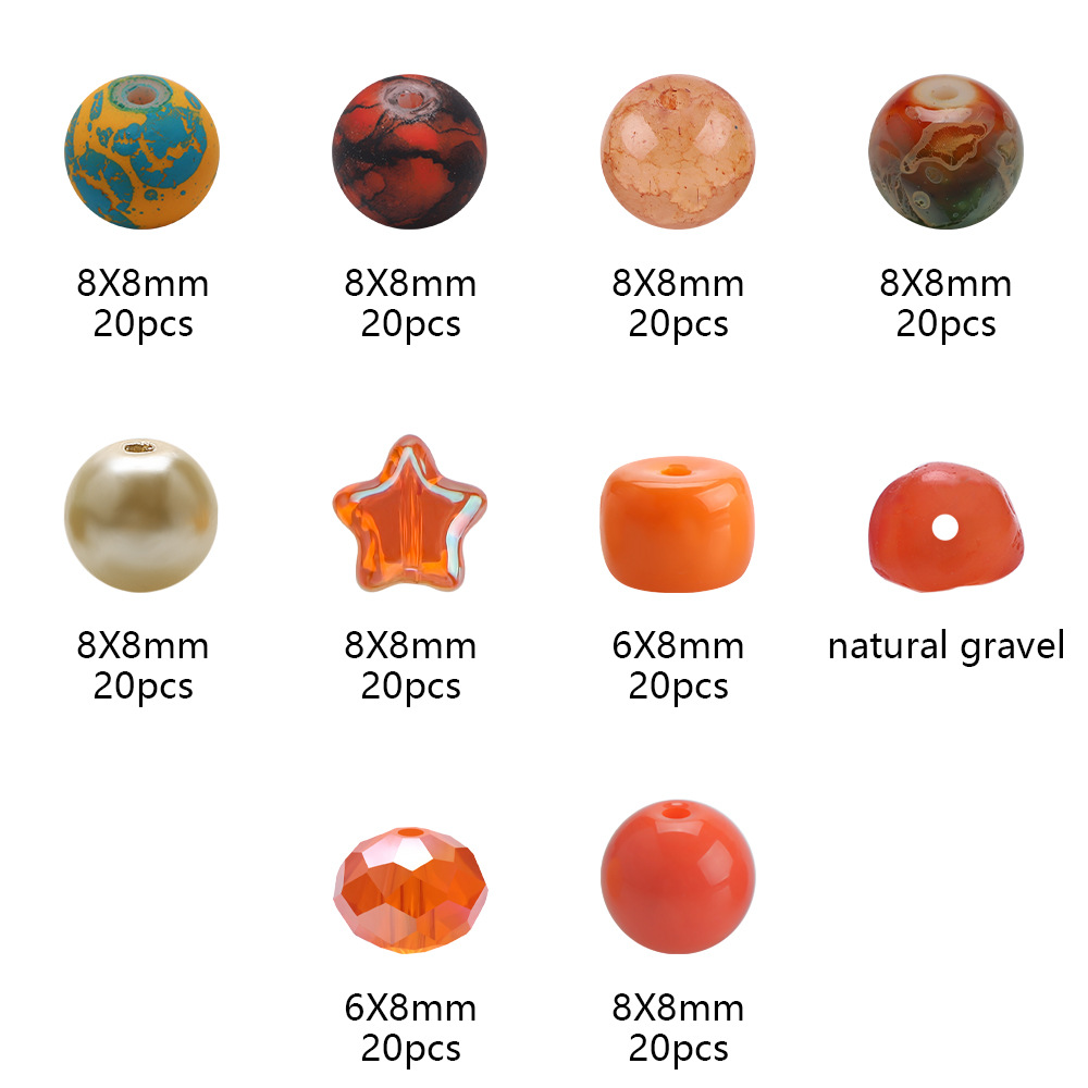 185g Weight Beads Jewelry Making Type Diameter 8mm Jewelry Making Size DIY Jewelry Accessories Classification 1 Set Quantity Glass Material Irregular, Round Pattern Plating Design Simple Style Style 1 Set Diameter 8mm Glass Irregular Round DIY Jewelry Accessories Beads 36