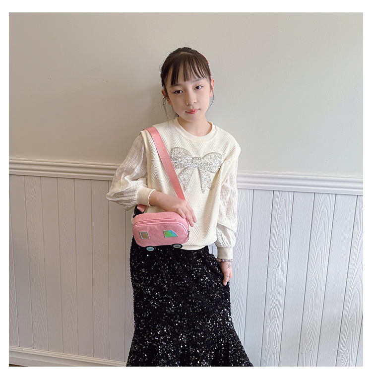 Niños Lienzo Color Sólido Lindo Hilo De Coser Cuadrado Cremallera Bolsas De Hombro display picture 19