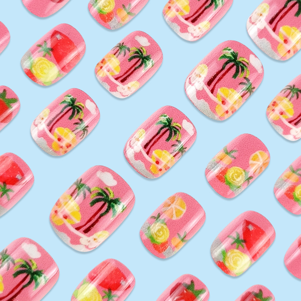 Surf, piezas de uñas de uñas de verano, piezas de uñas de impresión de color más vendidas en Europa y América