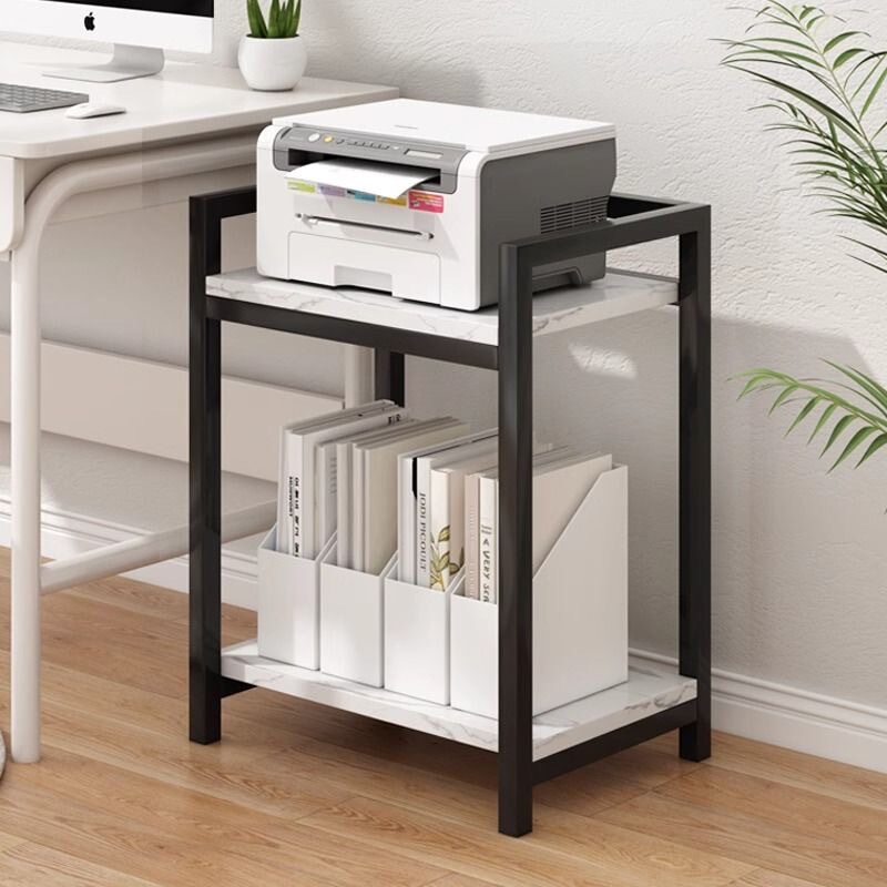 Minimalist movable storage rack for workstation, computer tower stand, office printer shelf, floor-standing Minimalist movable storage rack for workstation, computer tower stand, office printer shelf, floor-standing