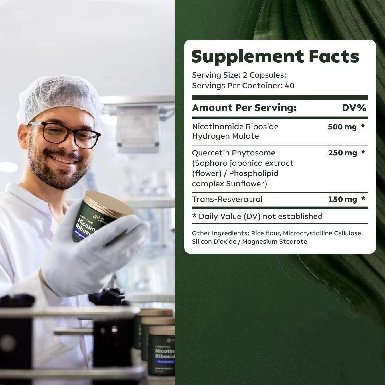 Spot TK Amazon hot model NAD+ Nicotinamide capsule Nicotinamide Riboside bag