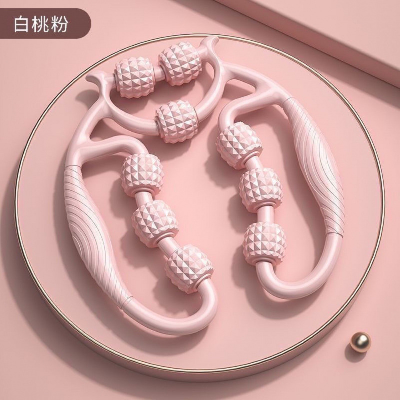 跨境美腿神器环形夹腿小腿按摩滚轴狼牙棒泡沫轴肌肉拉伸放松按摩|undefined