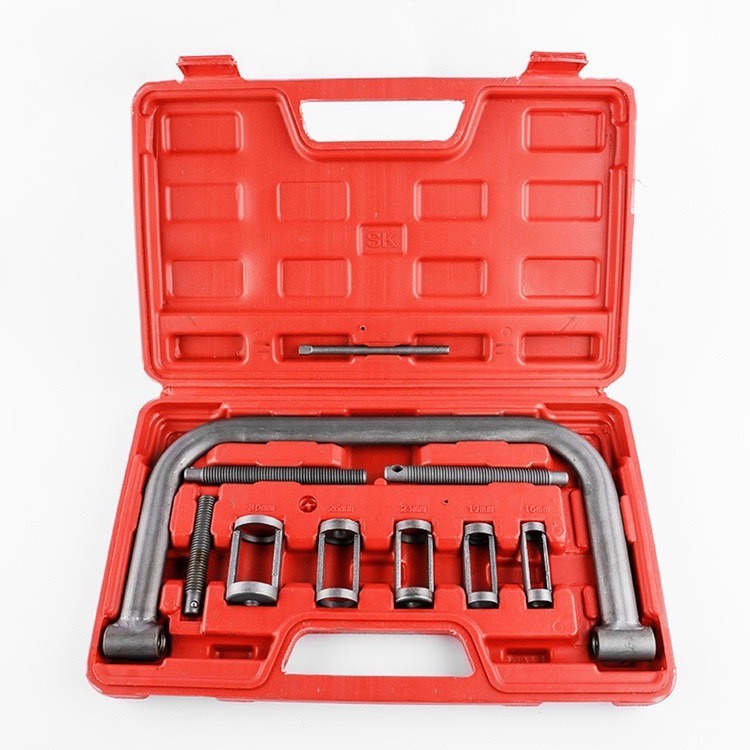 气门弹簧压缩器 11件套气门钳凡尔钳气门顶置工具拆装钳