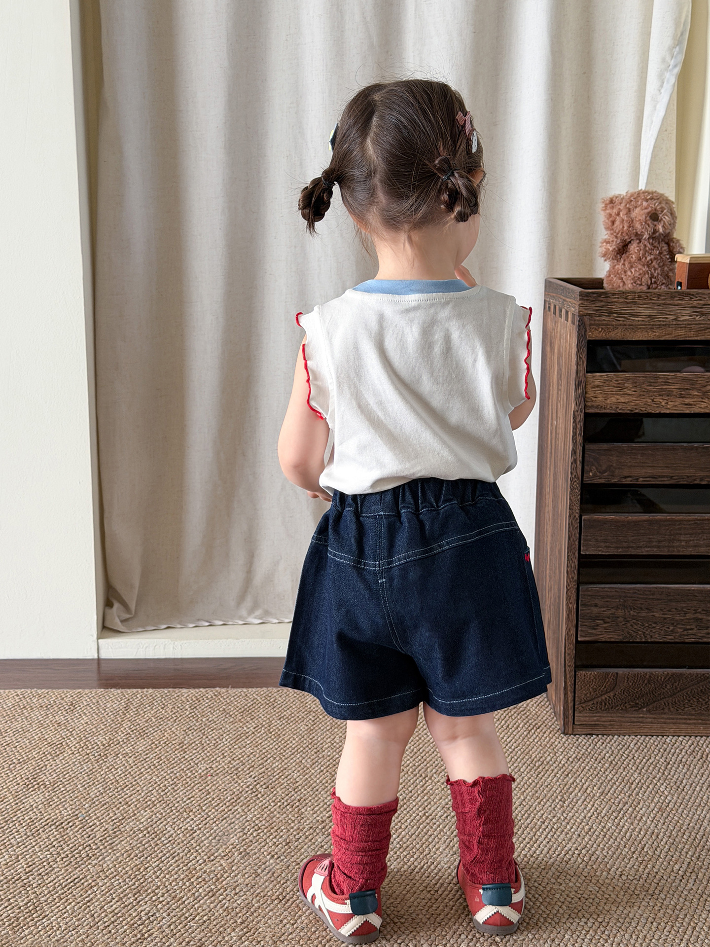 Sugar Pear ropa infantil falda de verano 2026 ropa de base vaquero para niños falda corta falda de bebé