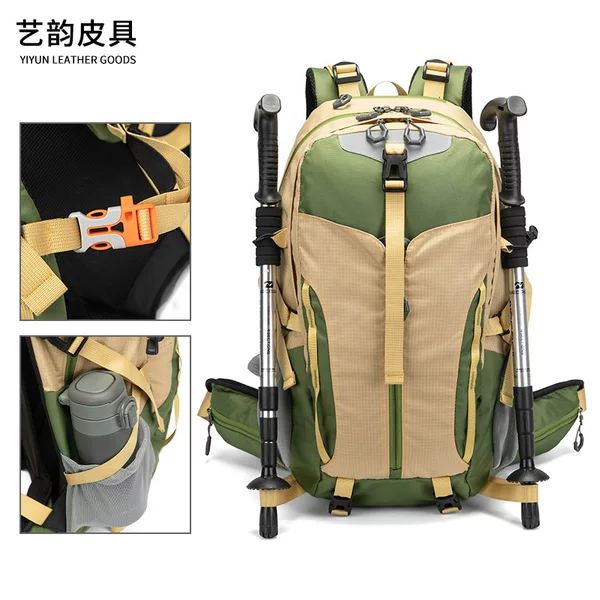 Large-Capacity Outdoor Mountaineering Bag, Travel Bag, Backpack, Women's Outdoor Sports Hiking Lightweight Travel Backpack, Men's School Bag