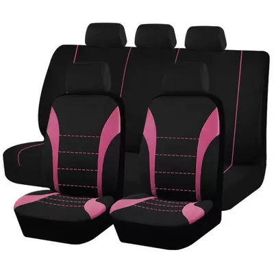 America and Mexico | Universal seat cover - pink-9-piece-set-complete-set-of-five-seats