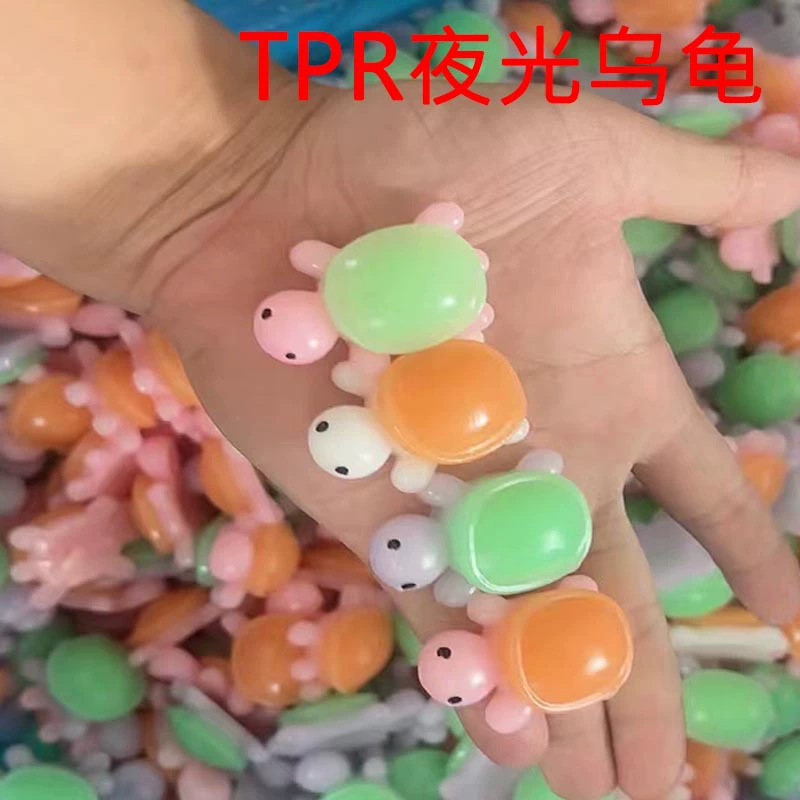 Tpr светящаяся маленькая черепаха щепотка, разжимая игрушки, цветные черепахи милые мягкие, выкрикивая новые и странные игрушки