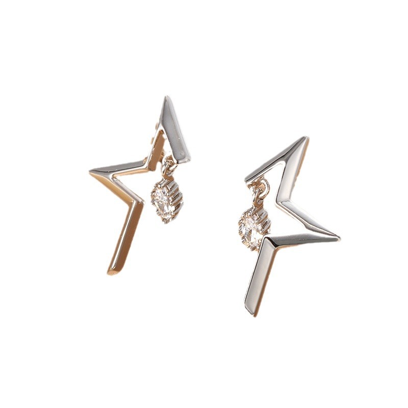 Xuping joyería de aleación estereoscópica estrella simple pendientes de orejas personalidad femenina alta sensación de moda auriculares al por mayor