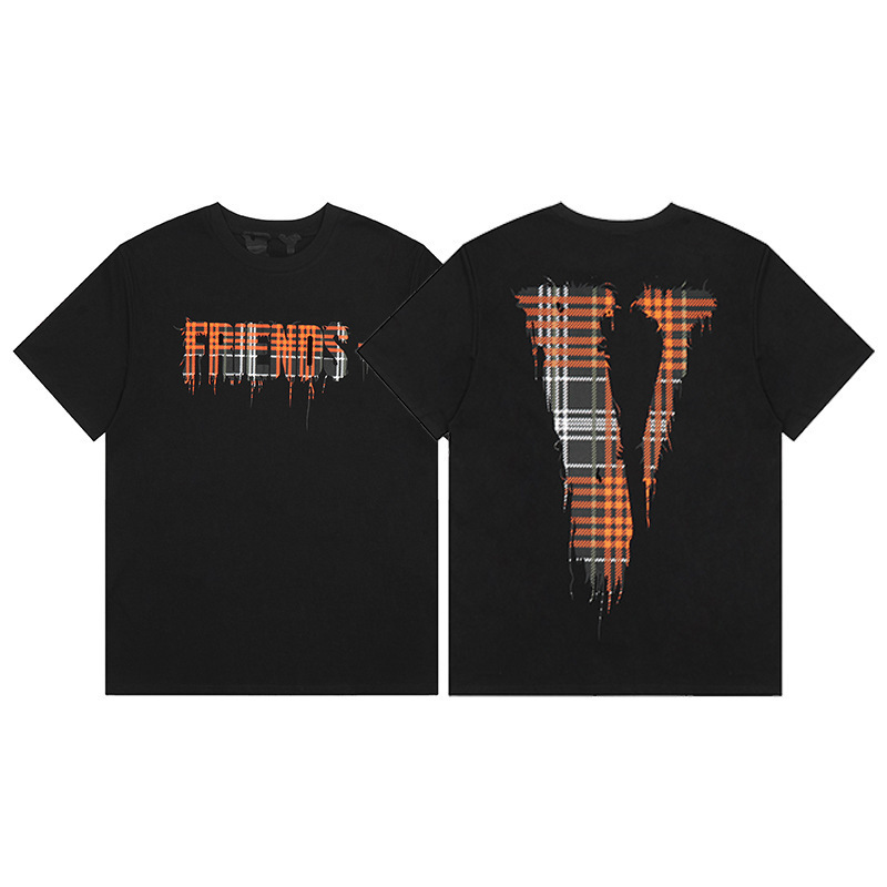 外単VLONE FOG潮牌大v字母Logo桜半袖スケッチ刺繍唇印落書きプリントtシャツ|undefined