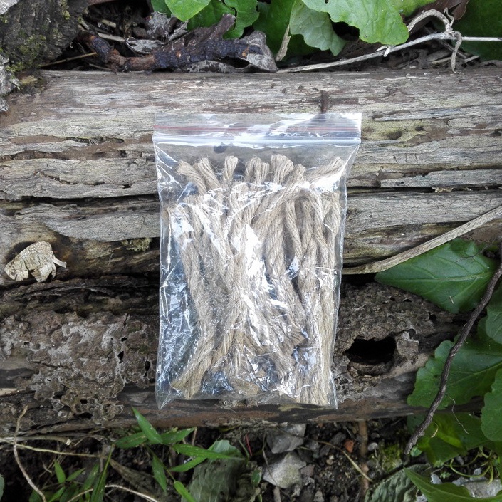 Acampar al aire libre de picnic suministros de barbacoa de leña material de encendido chimenea línea de encendido de combustión cuerda de cáñamo cuerda de cera de abejas