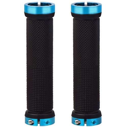 Bicycle handlebar cover mountain bike handlebar aluminum alloy double-sided locking handle cover dead-fly bicycle anti-off handlebar rubber