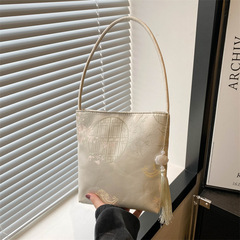 Modern Chinese-style national style retro women's 2024 summer new casual top-handle bag fashion simple single shoulder crossbody bag