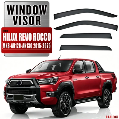 (Thailand), Rain shield - standard-packaging-without-logo-hilux-revo-rocco-mk8-an120-an130-2015-2025-no-bright-strip-rain-shield