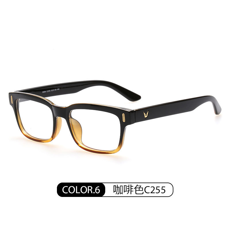 Nuevo estilo Coreano cuadrado gafas lisas 8084 gafas unisex marco puede ser equipado con miopía artística retro gafas lisas