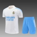 2526 real madrid white with light blue training uniform set
