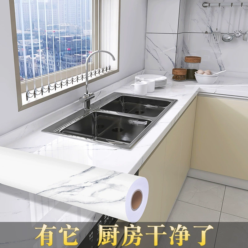 Наклейки с имитацией мрамора, кухонные наклейки, водостойкие маслостойкие, устойчивые к высоким температурам, настенные наклейки, мебель, обеденный стол, отремонтированные обои, самоклеящиеся