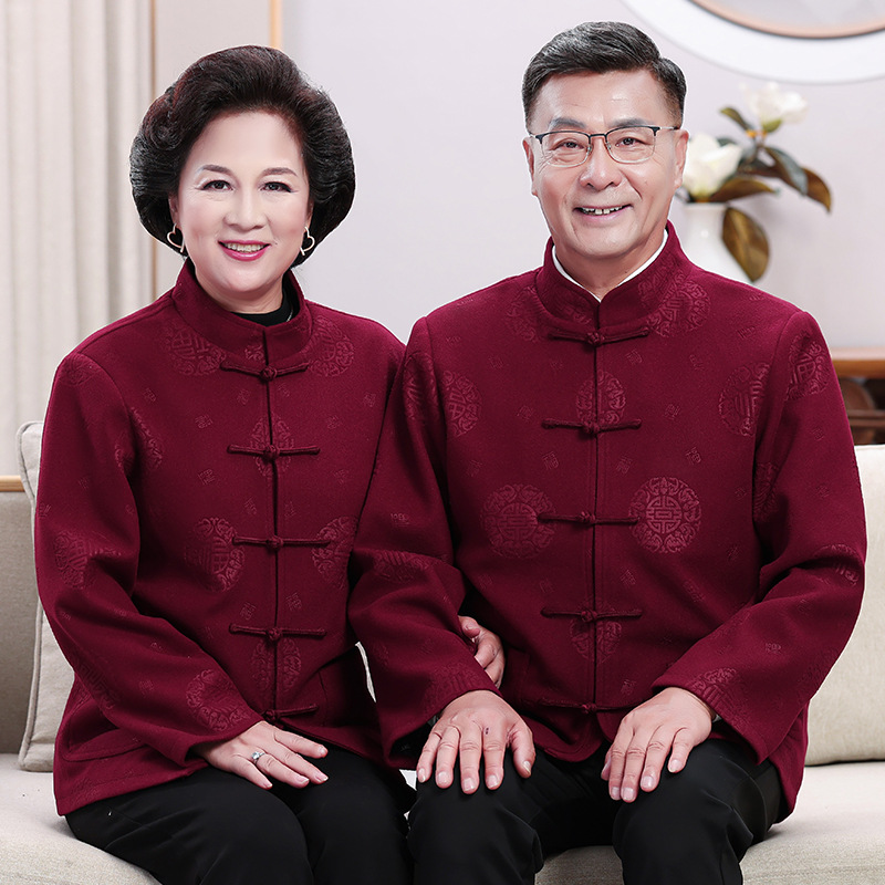 爷爷奶奶礼服服老衣服装老人套装老年参加奶奶唐装婚宴中老年婚礼