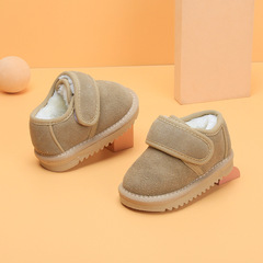 Children's Snow Boots, Pure Color, Versatile, For Girls and Boys, Winter, Baby Learning to Walk, Fleece-lined, Short Boots, Korean Style