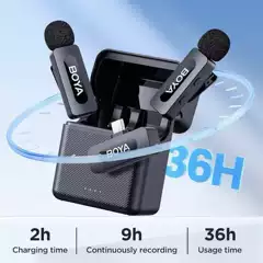 Boya by Wireless Lavalier Microphone with Three-Level Ai Noise Reduction for Mobile Phone Live Streaming and Recording