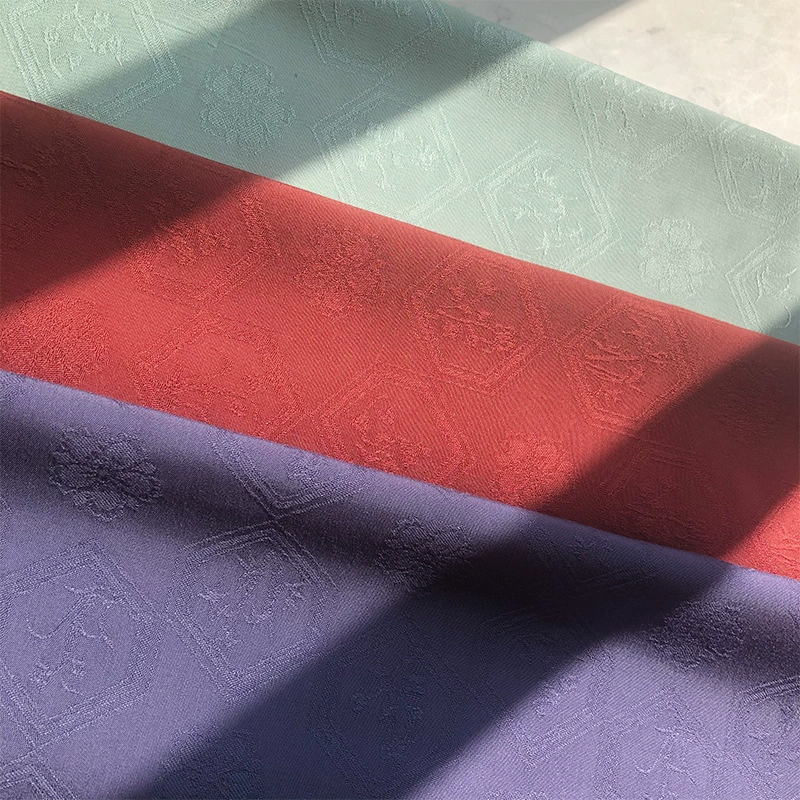 Антикварная ханьфу Сливовая Орхидея бамбуковая Хризантема жаккардовая ткань из искусственного хлопка Рубашка с воротником-стойкой и двубортными большими рукавами ткань для одежды