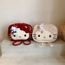 韩版小众设计kitty猫大脸包时尚质感双肩包可爱卡通上课通勤女包