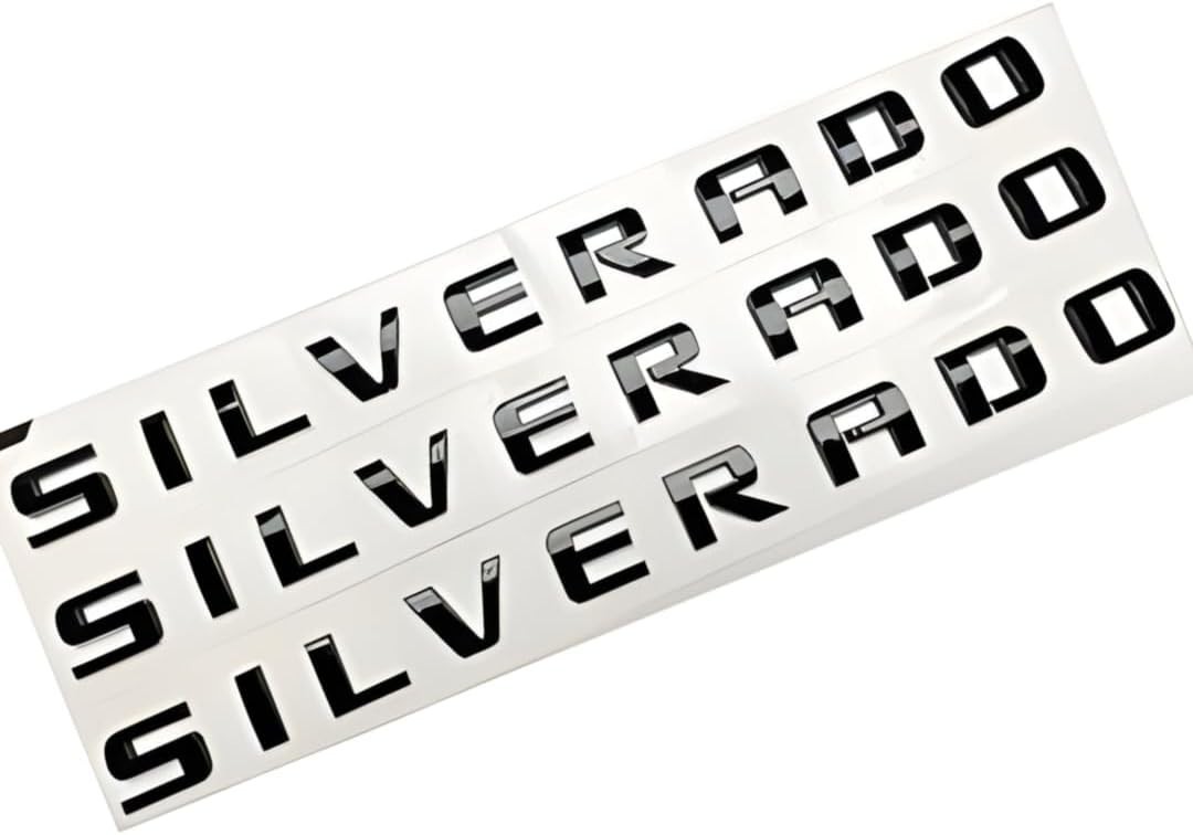 Suitable for Chevrolet Silverado Lt 4-Piece Car Logo Abs Modified Labeling Door Logo Tail Box Logo