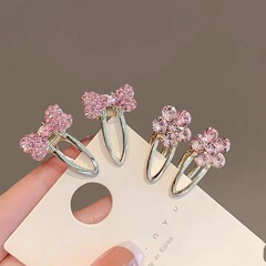 ミニ創意ヘアクリップ蝶結びカモ口クリップファッションサイド前髪花ヘアクリップ