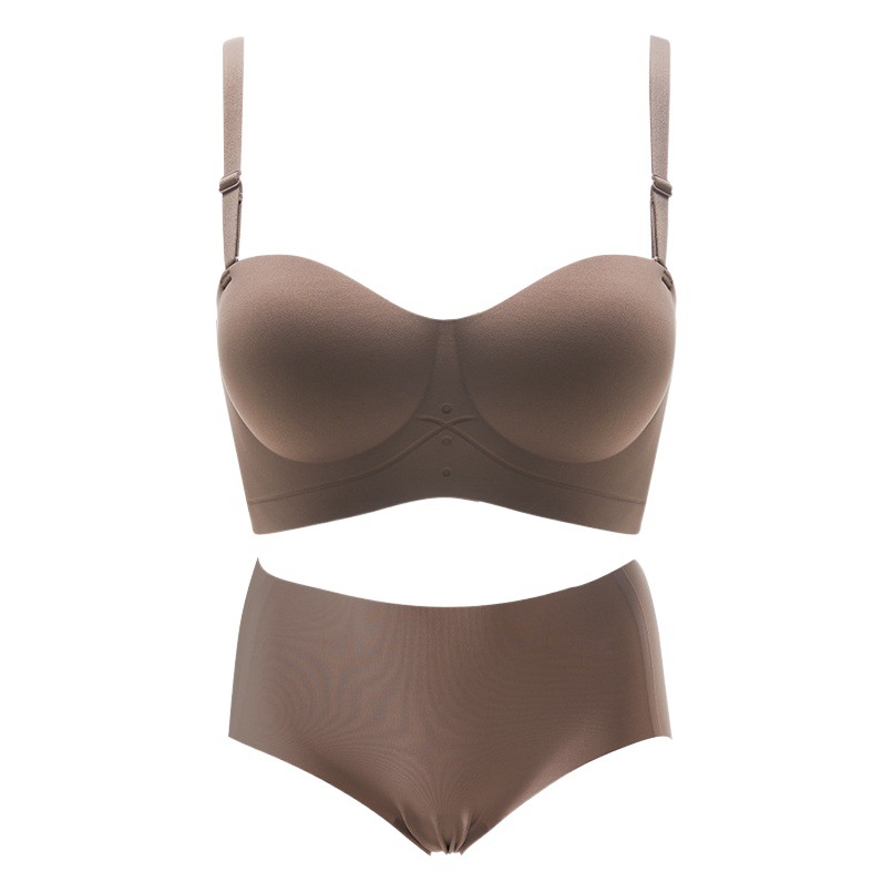 231 cartón original media taza engrosada ropa interior de las mujeres pequeño pecho push up inalámbrico grande sujetador sin costuras