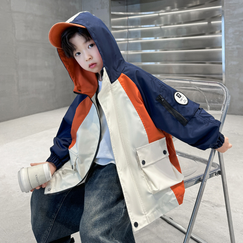 男童外套春秋款2025新款中大童痞帅炸街男孩秋季儿童秋装工装风衣