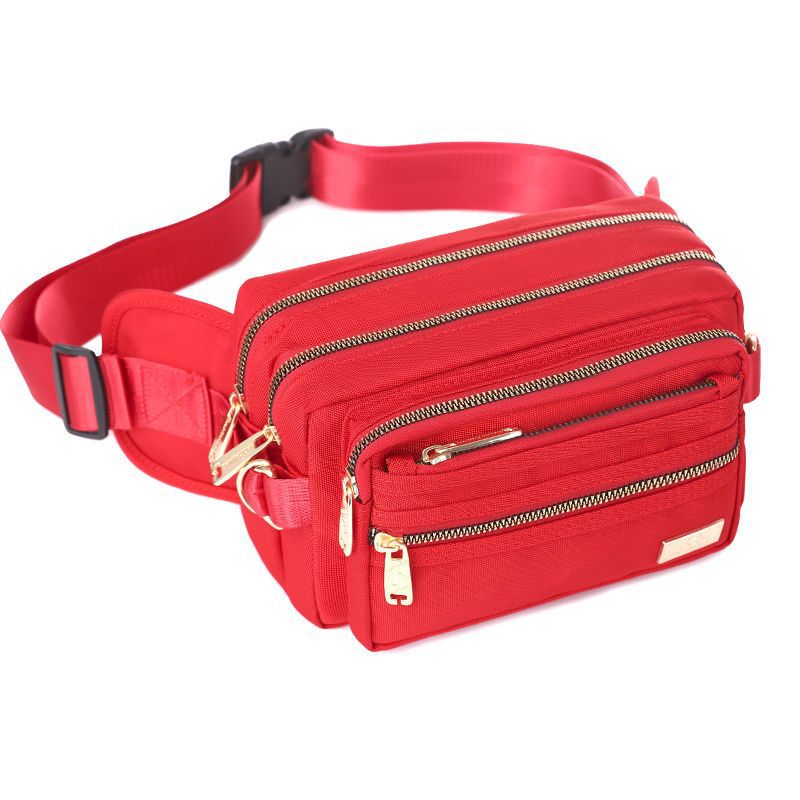 Riñonera de gran capacidad para mujeres y hombres, tela Oxford impermeable, cajero comercial, cambio multicapa, teléfono móvil, bolsa de pecho para deportes al aire libre