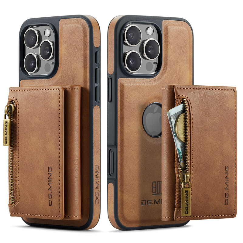 M5 iPhone16 Pro Max Magnetic Wallet Case Apple IP15 Technology Multi-Card Phone Case