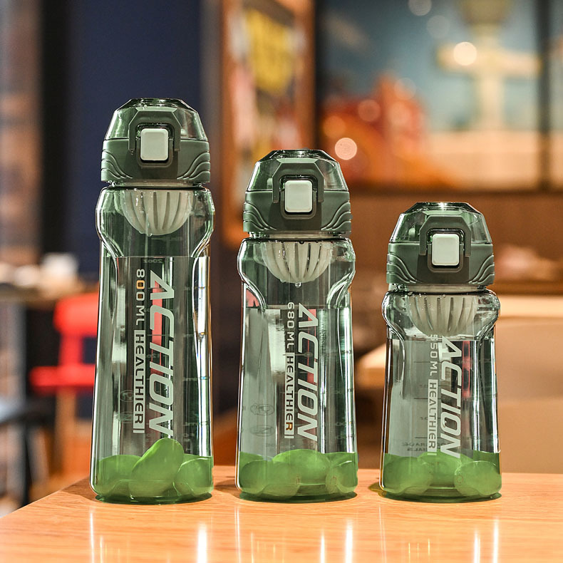 Qitong2320 verano nuevo vaso de plástico 550ml rebote deportes hervidor de agua de fitness portátil bebida directa taza