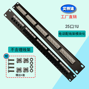 25-Port Modular Telephone Patch Panel Without Cable Management Rack, Telephone Patch Panel Direct from Manufacturer