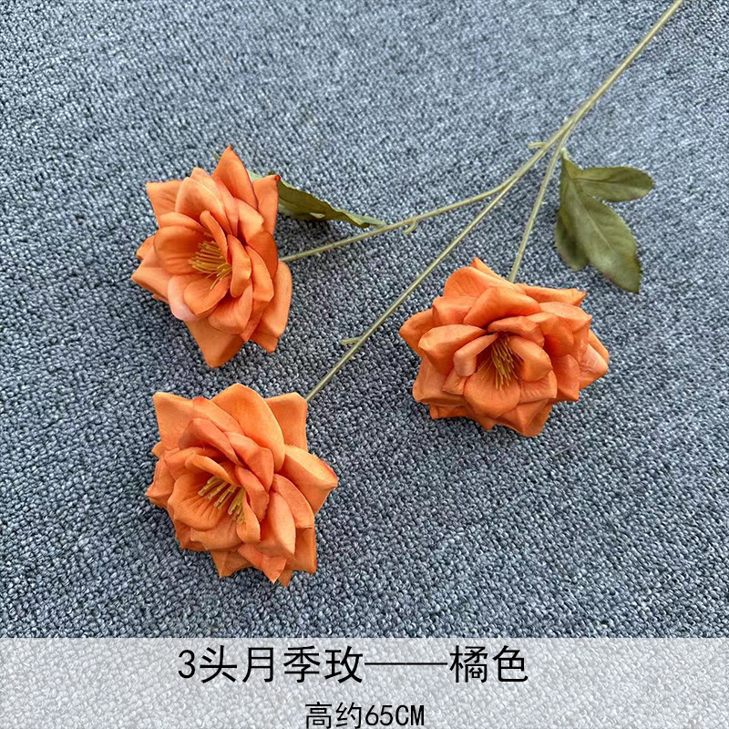 Artificial Rosa sola franela Rosa flor artificial boda decoración del hotel decoración del hogar arreglo de flores flor artificial Rose