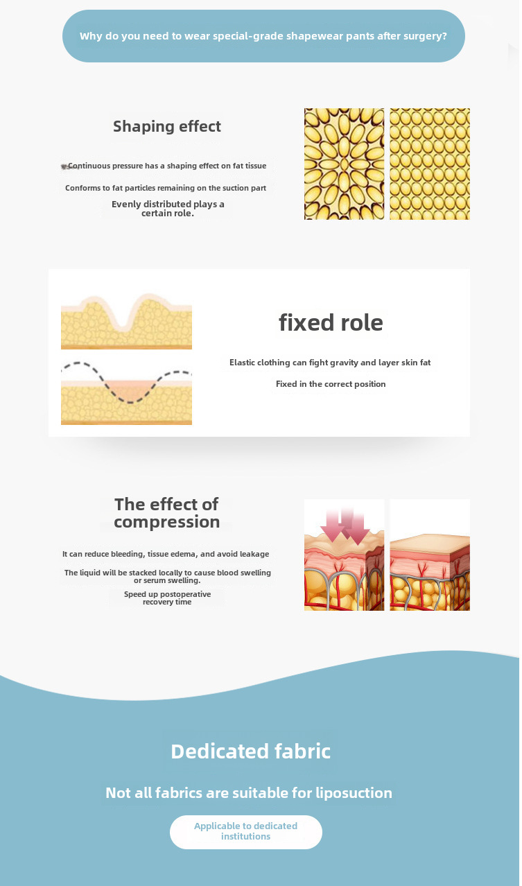 Liposuzione di seconda fase Pantaloni post-modellanti Riparazione post-partum Pantaloni ad alta pressione per il sollevamento dell'anca Addominali con anello grande per polpacci Pantaloni per la modellazione delle gambe_voghion.com