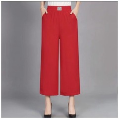 震え音の現物の婦人服の夏のファッションの百合のズボンのお母さんはゆったりしていて痩せています。
